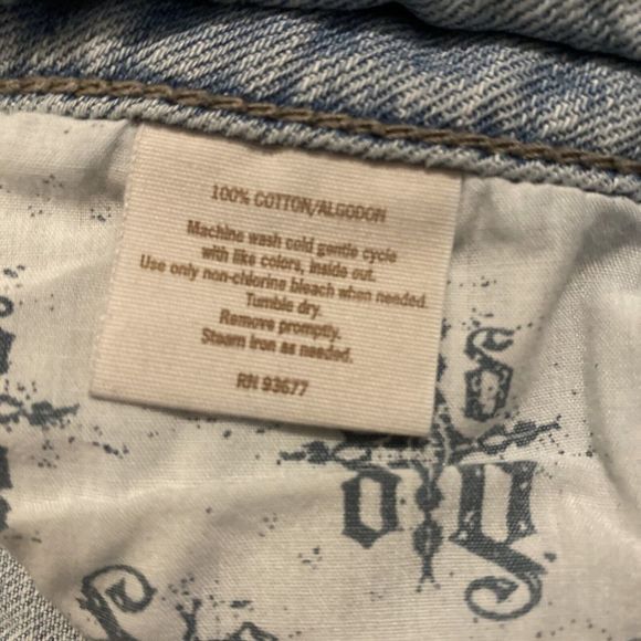 Decree Bootcut Denim Jeans ~ Sz 9 ~ Blue ~ Low Rise ~ 31" Inseam ~ Distressed - Picture 5 of 7